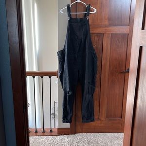 Maternity Black Overalls